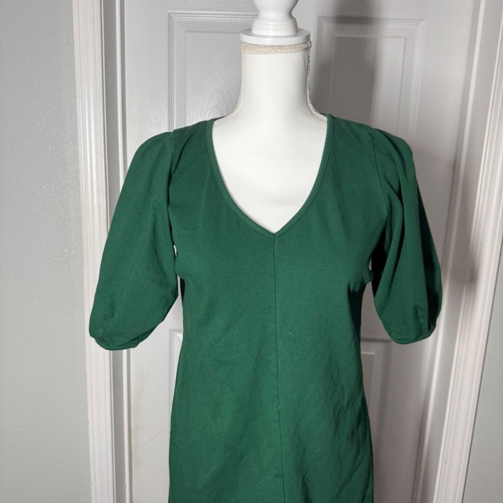 Velvet by Graham & Spencer for Anthropologie Green Puff Sleeve Dress – Size S - Picture 2 of 7